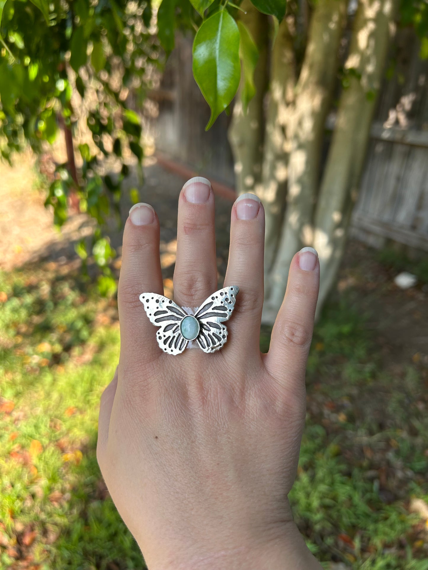 Laminar Butterfly Made to Size Ring