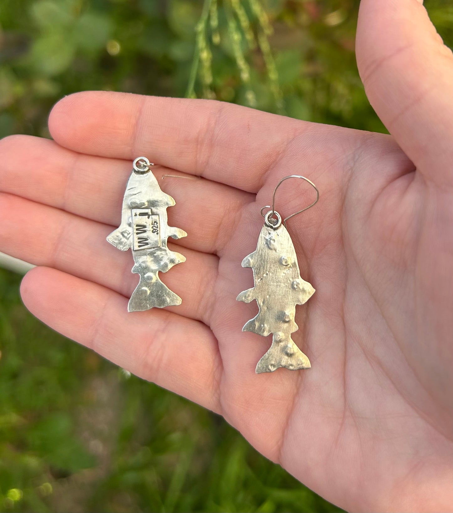 Salmon Pink Conch Earrings