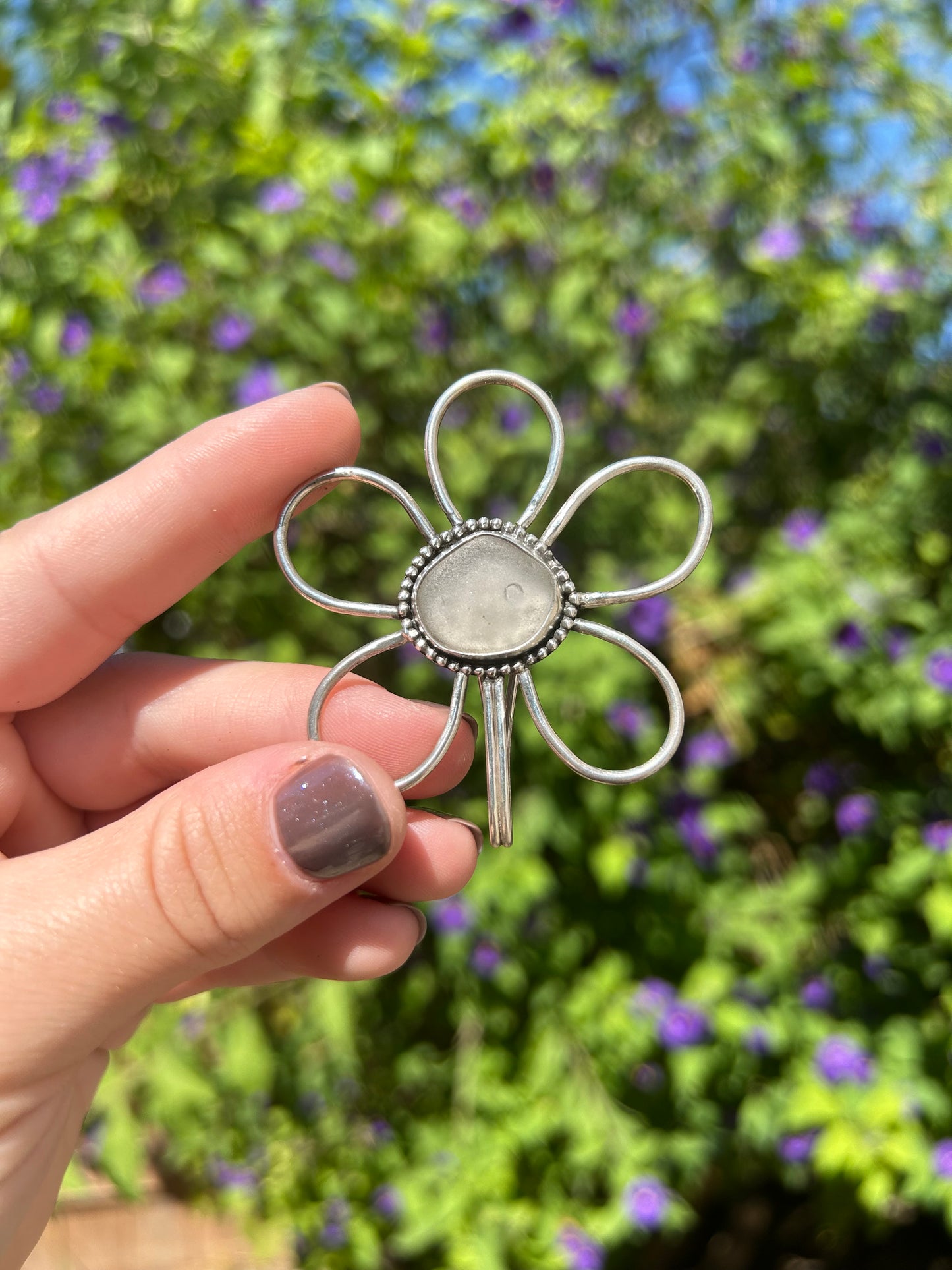 Decorative Clear Sea Glass Clip