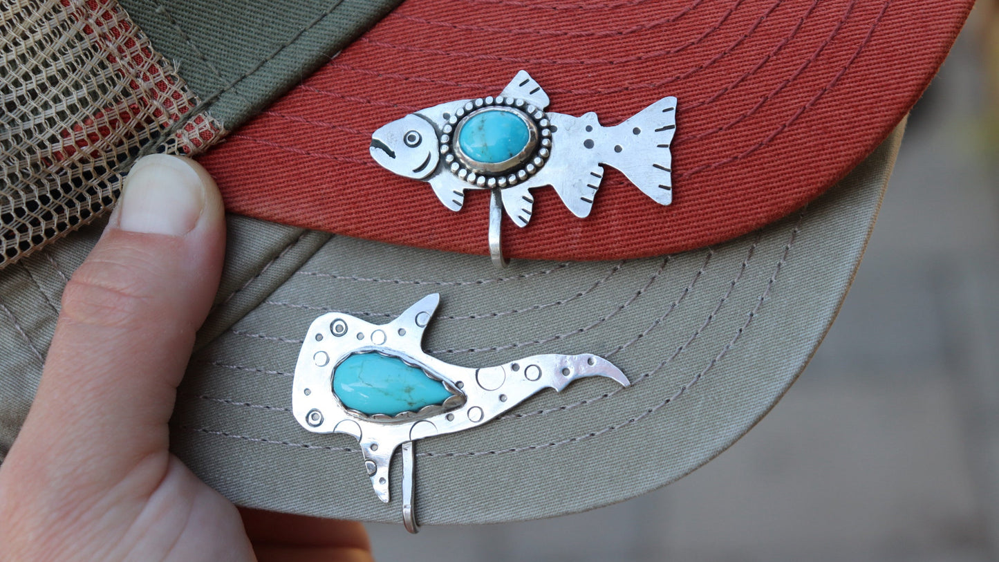 Turquoise Whale Shark Brim Fin (Baseball Cap)