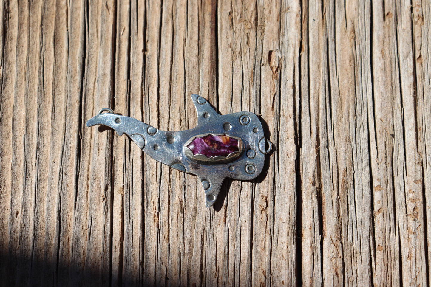 Purple Spiny Oyster Whale Shark Necklace