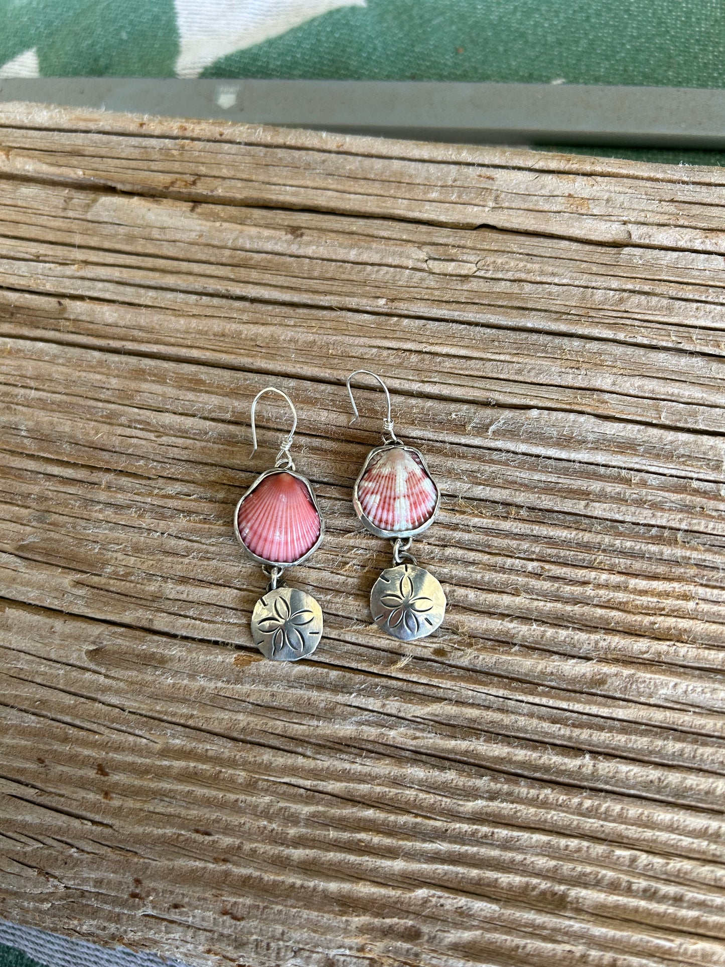 Shell Sand Dollar Charm Earrings