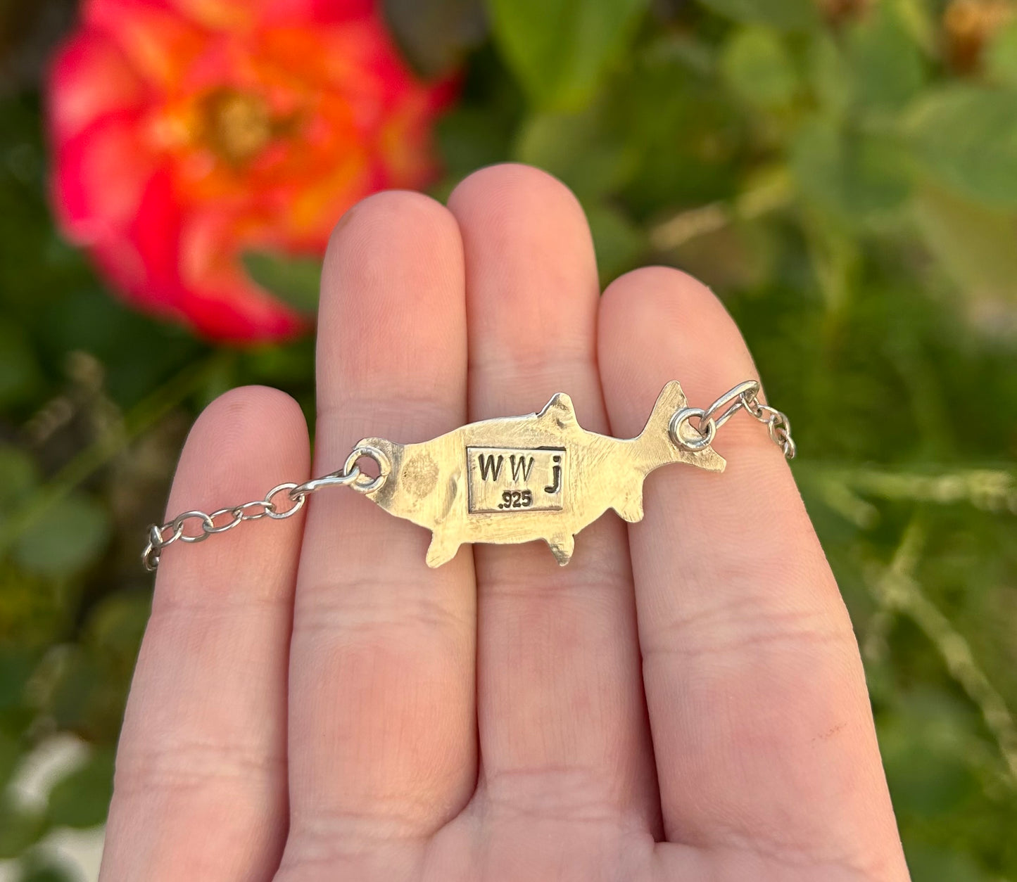 Ocean Jasper Salmon White Water Bracelet