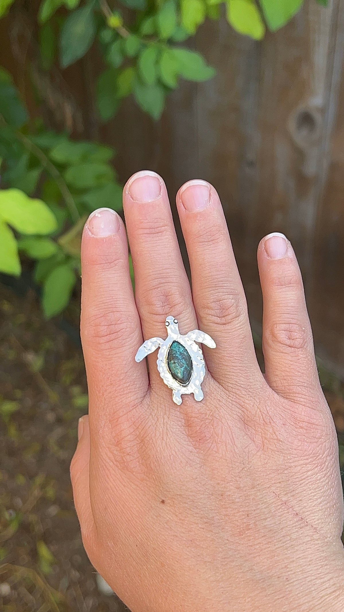 Sea Turtle Finished in your Size Ring