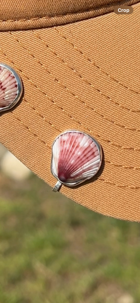 Scallop Shell Hat Clip