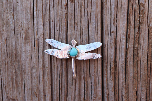 Turquoise Dragonfly Hat Clip (Baseball Cap)