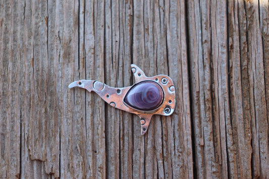 Wampum Quahog Shell Whale Shark Ring Made to Size