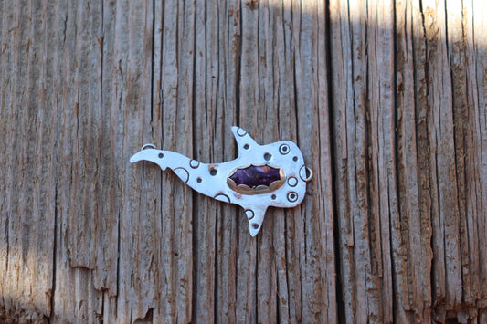 Purple Spiny Oyster Whale Shark Necklace