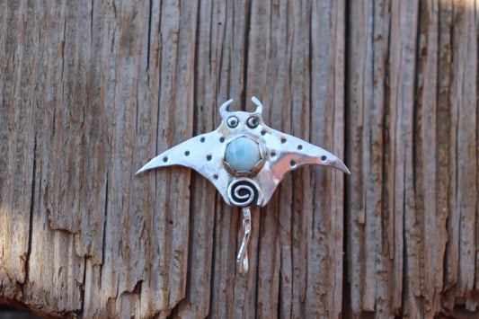 Larimar Manta Ray Brim Fin (Baseball Cap)