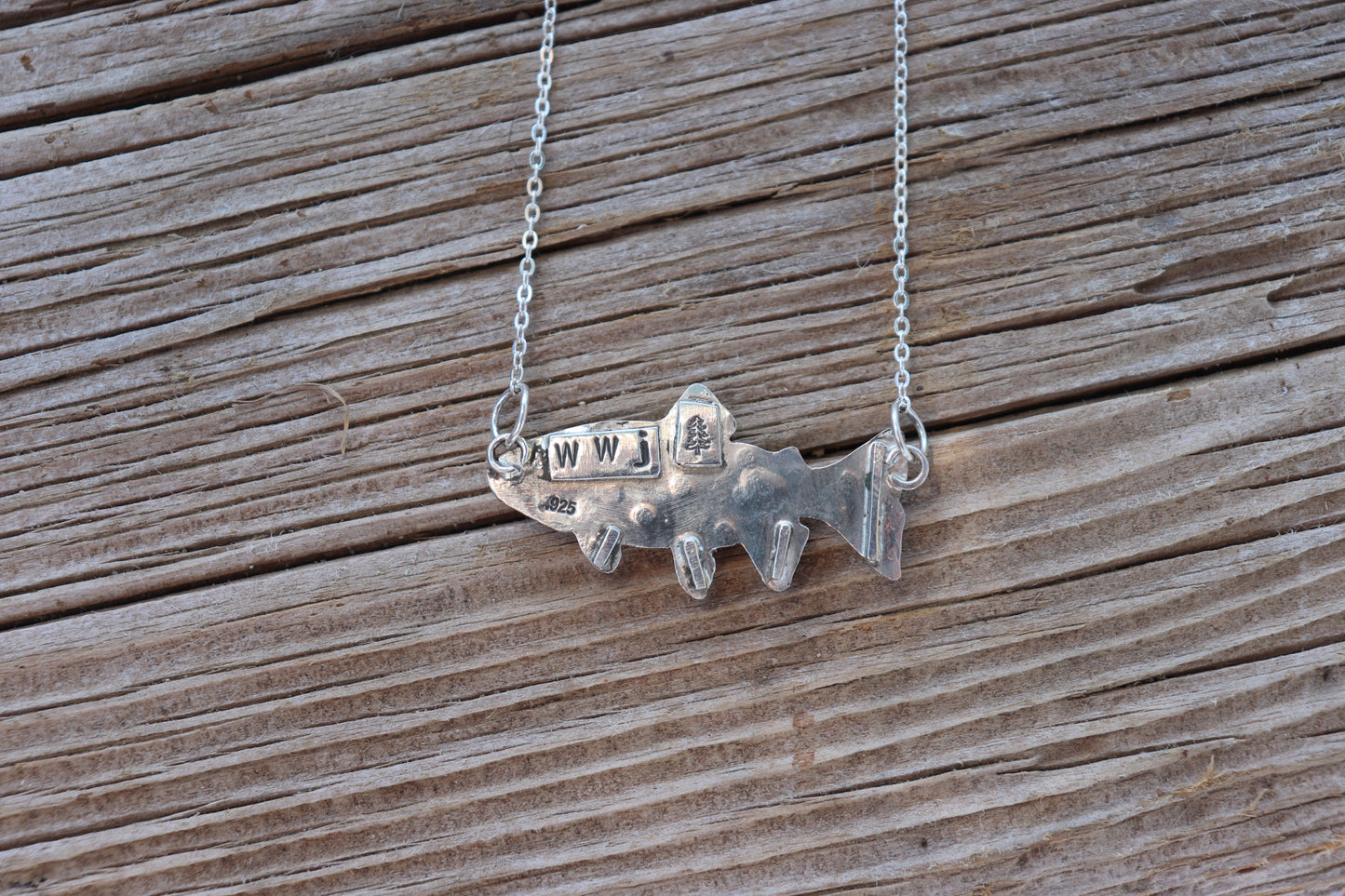 Larimar Swirl Trout Necklace