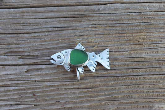 Green Sea Glass Trout Brim Fin (Baseball Cap)