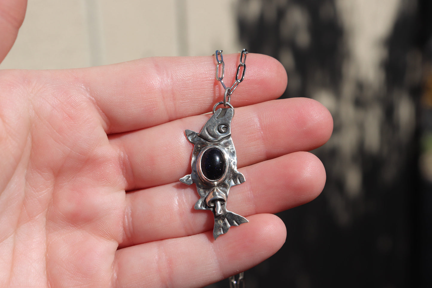 Salmon Mushroom Necklace
