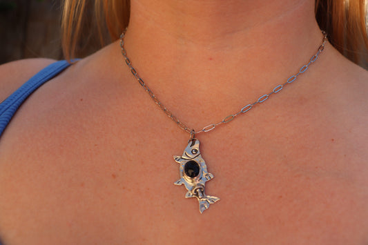 Salmon Mushroom Necklace