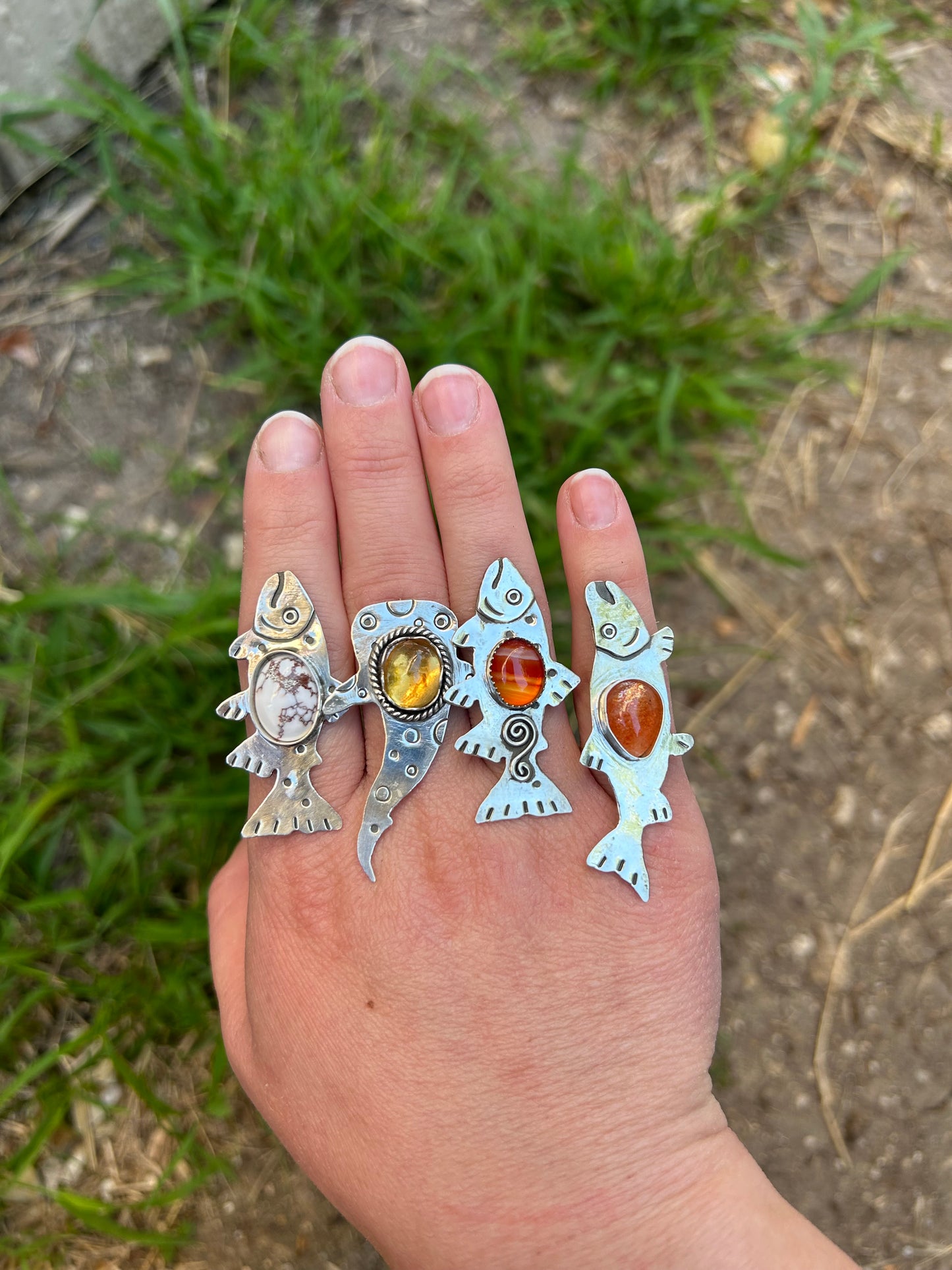 Made to Size Citrine Whale Shark Ring