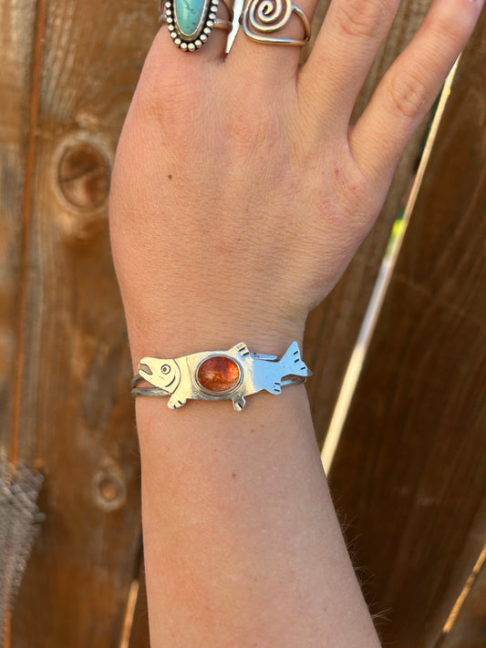 Sunstone Salmon Cuff