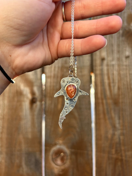Sunstone Whale Shark Necklace