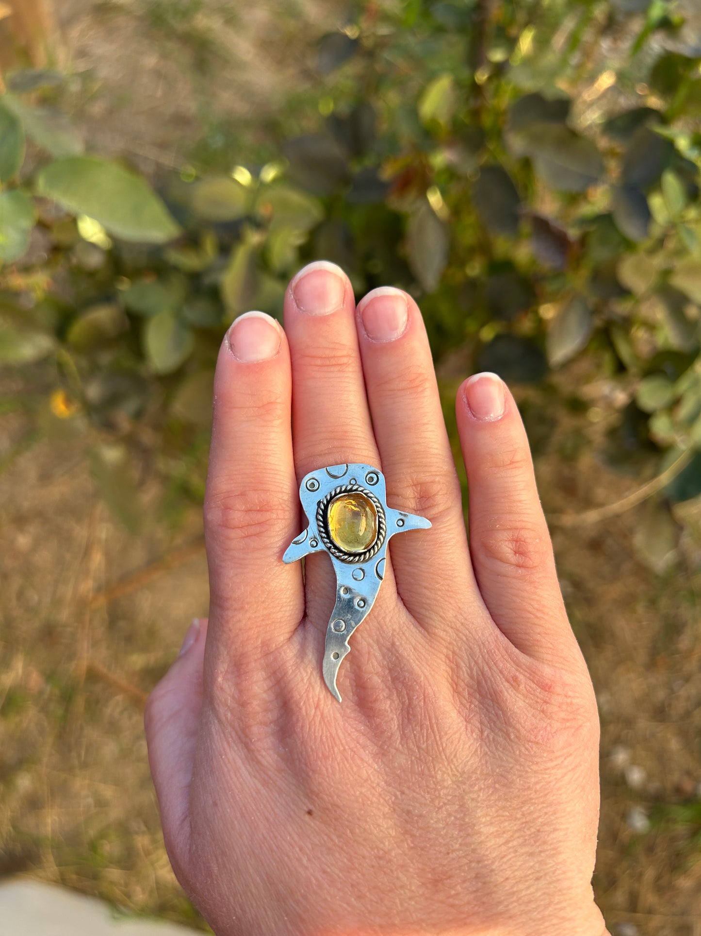 Made to Size Citrine Whale Shark Ring
