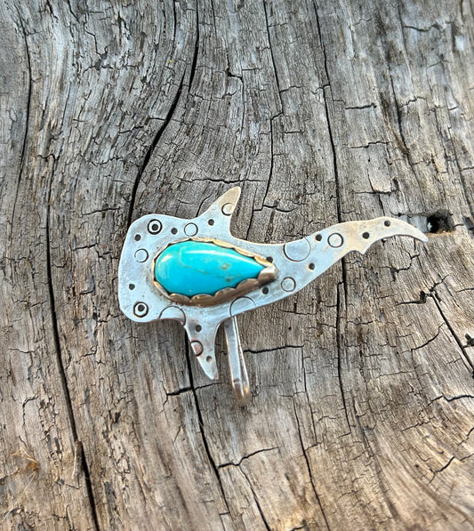 Turquoise Whale Shark Brim Fin (Baseball Cap)