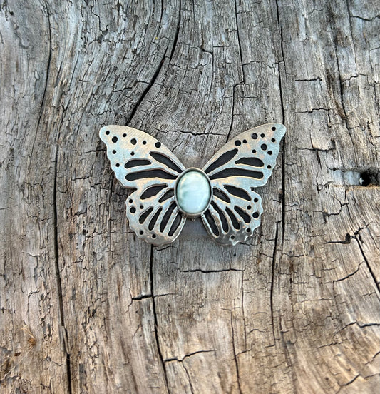 Larimar Butterfly Made to Size Ring