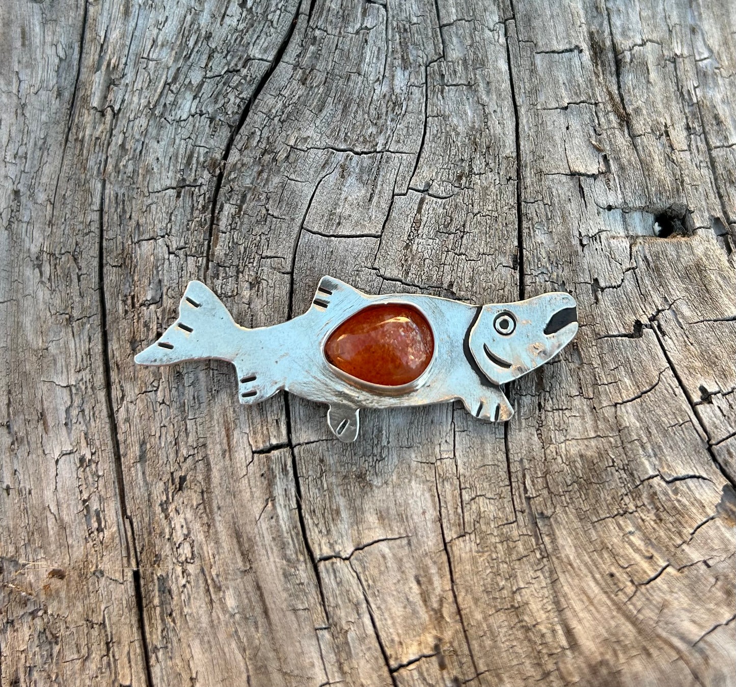 Made to Size Sunstone Salmon Ring