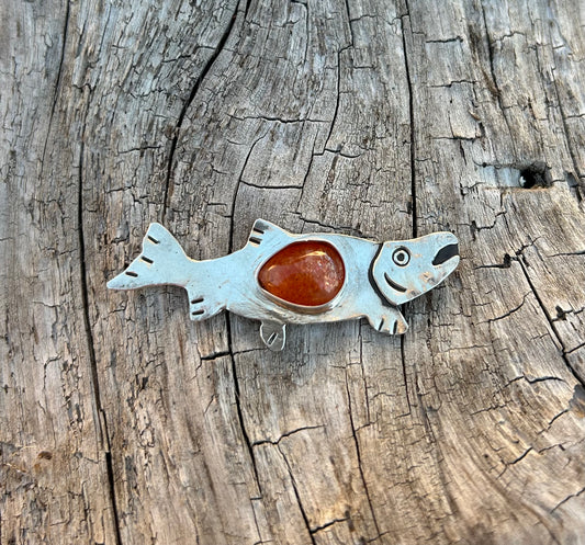 Made to Size Sunstone Salmon Ring