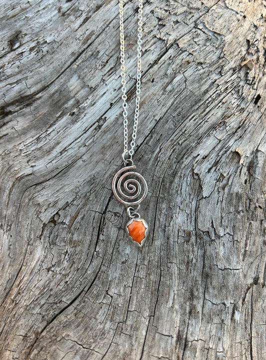 Spiral Charm Necklace