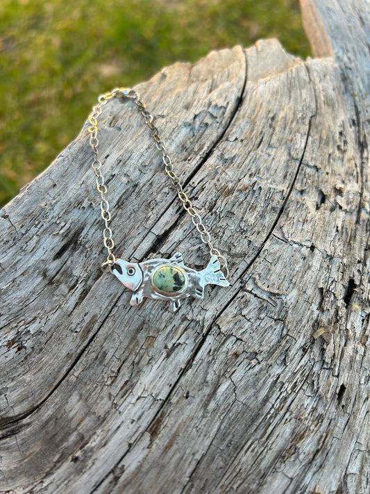 New Lander Turquoise Salmon Bracelet