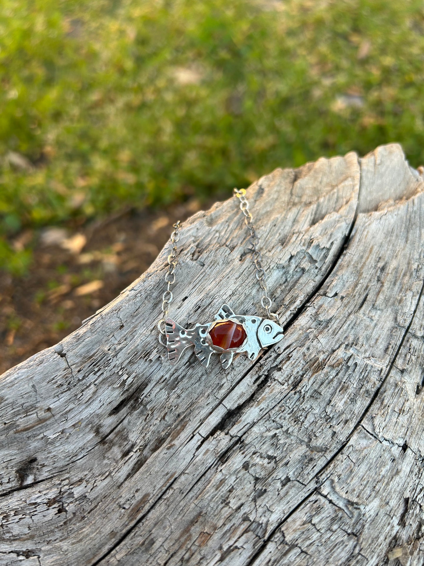 Red Banded Agate Trout Bracelet