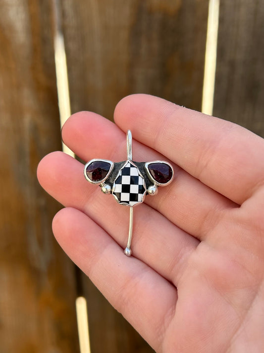 Purple Spiny Oyster Checkered Cluster Clip