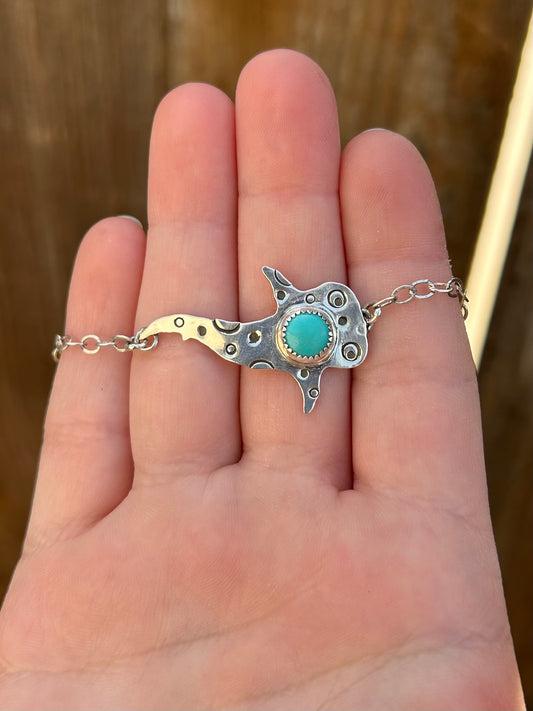 Turquoise Whale Shark White Water Bracelet