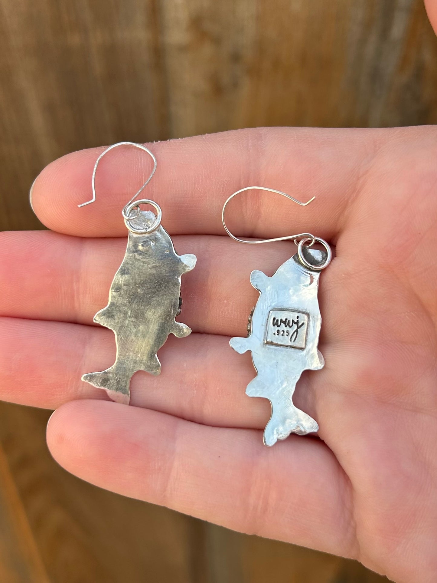 Spiny Oyster Salmon Earrings